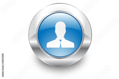 Metal Bubble button icon User