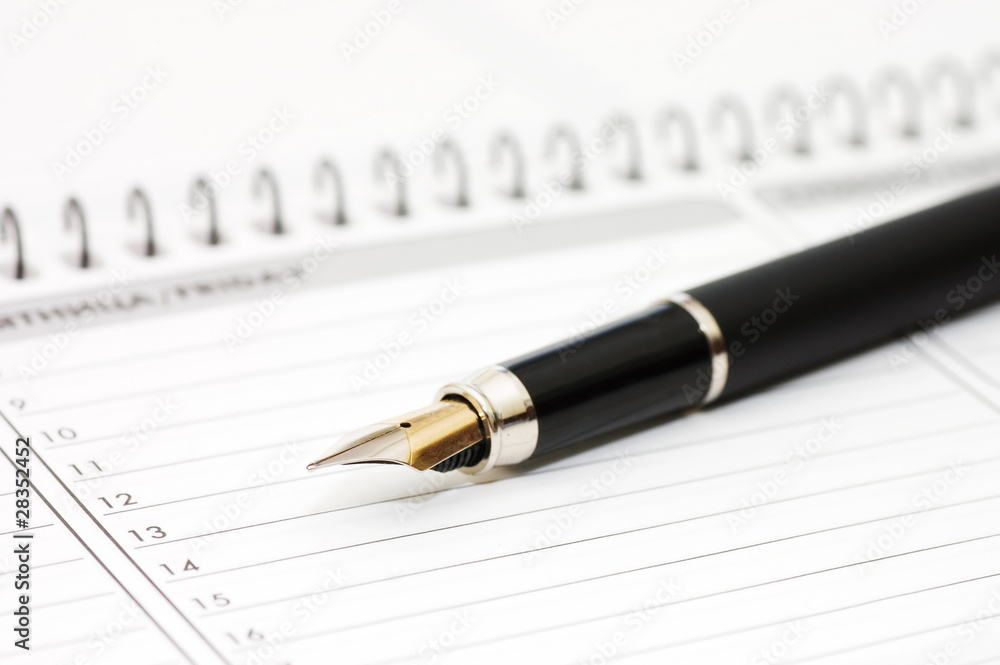 Fountain Pen and blank spiral bound notepad Fountain Pen and blank spiral bound notepad