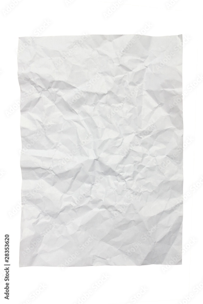 Crumpled sheet of paper Crumpled sheet of paper