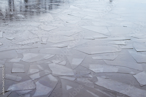 abstract ice on the river