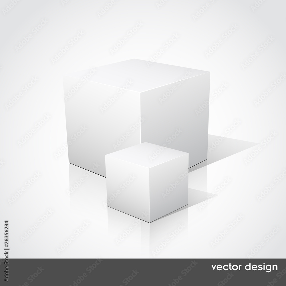 Obraz premium Cube on a white background. Vector illustration.