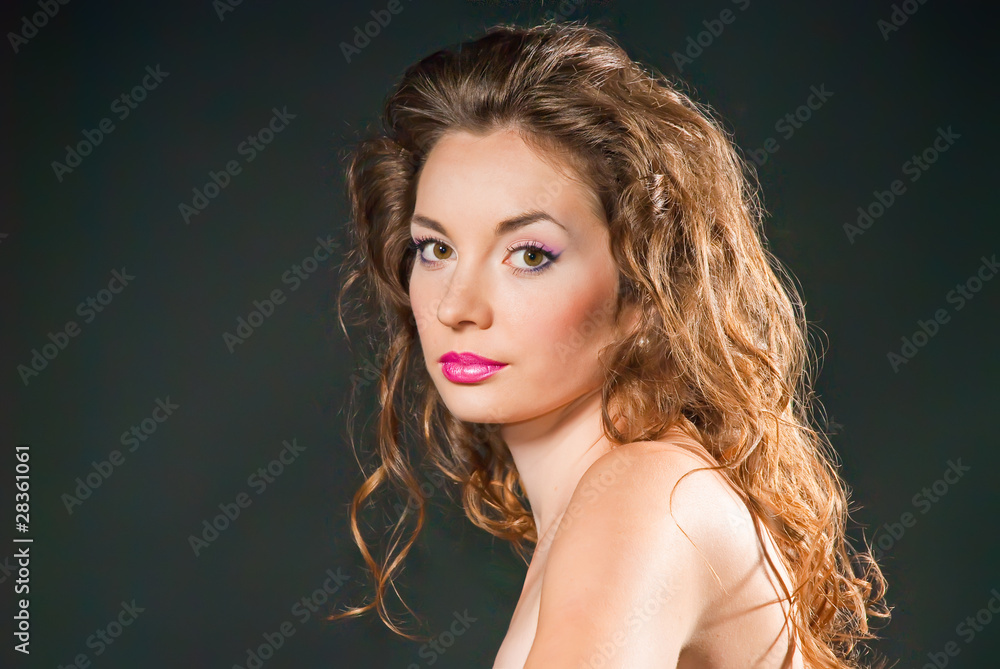 beautiful young woman with health face and excellent hairs beautiful young woman with health face and excellent hairs