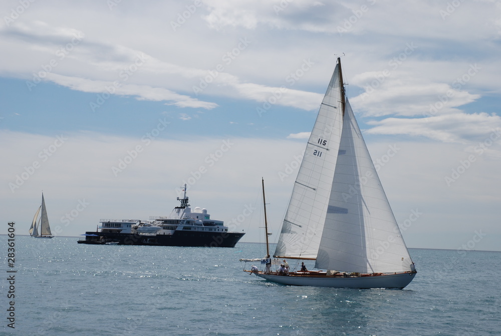 Fototapeta premium classic yacht regatta