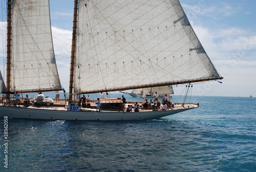 Classic Yacht under sail