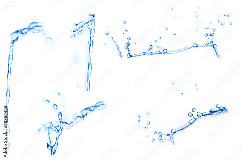 Fototapeta premium Collection of water splashes