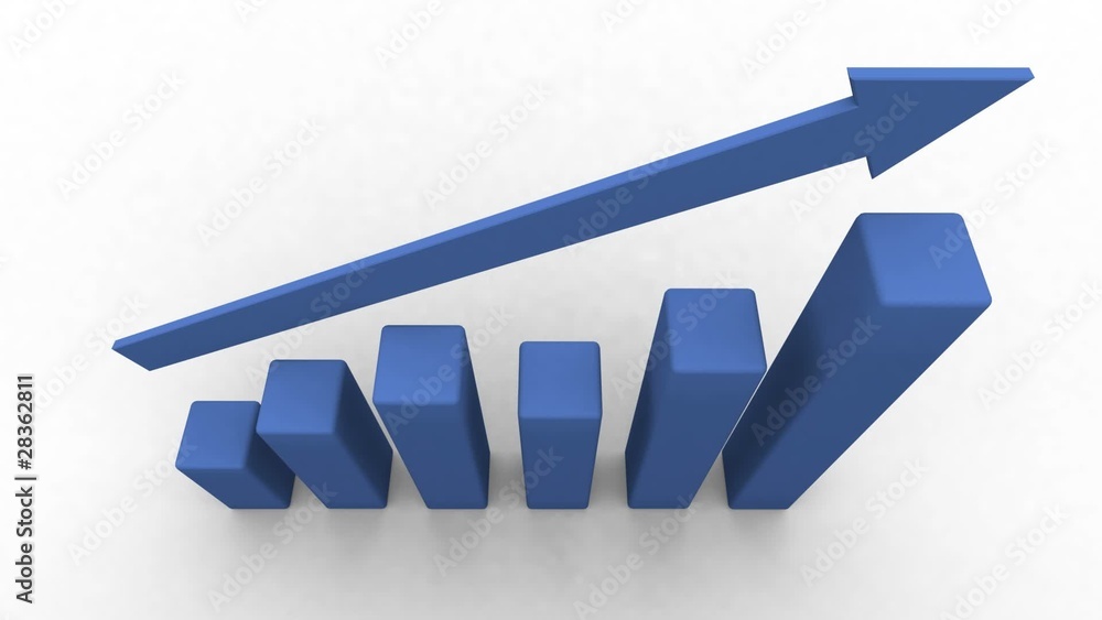Animated chart or graph - financial growth Animated chart or graph - financial growth