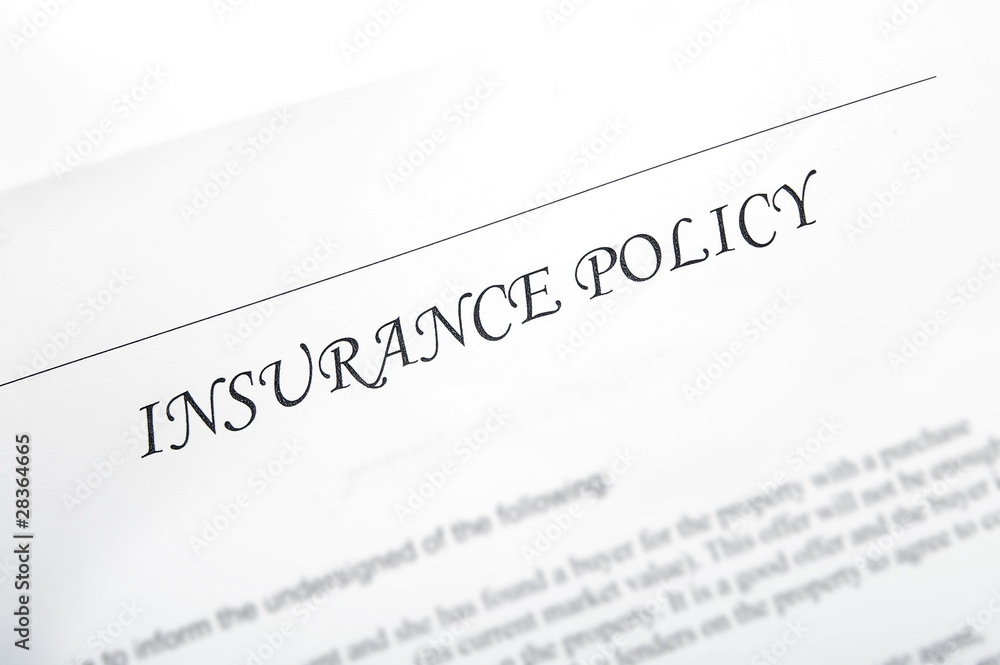 plain insurance policy, could be car, life, etc plain insurance policy, could be car, life, etc