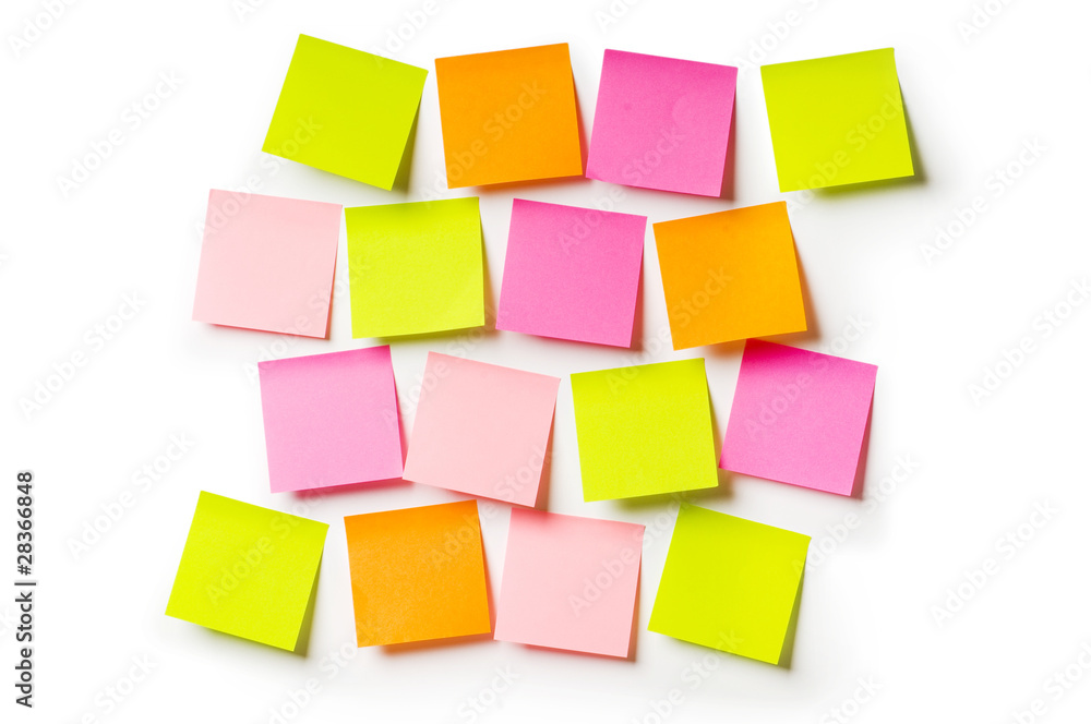Reminder notes isolated on the white background Reminder notes isolated on the white background