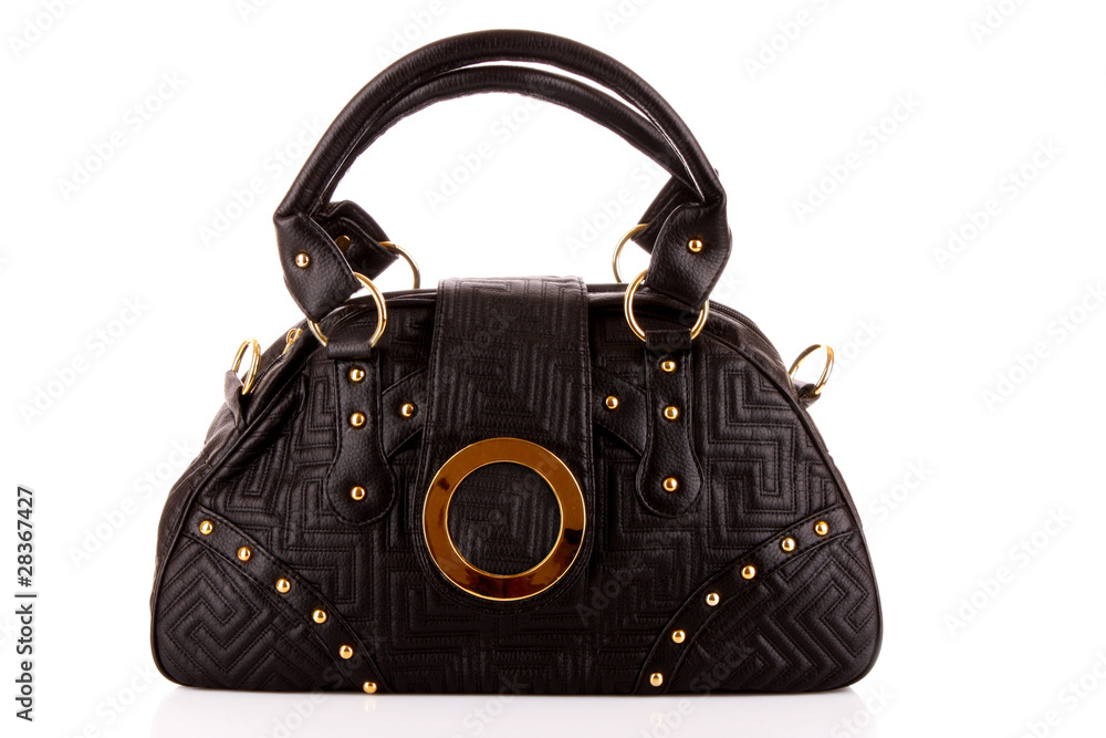 Black women bag isolated on white background Black women bag isolated on white background