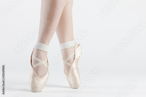 detail of ballet dancer s feet