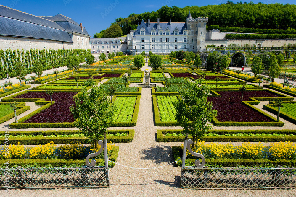 Villandry Castle with garden, Indre-et-Loire, Centre, France Villandry Castle with garden, Indre-et-Loire, Centre, France