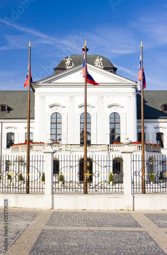 Photography Presidential seat in Grassalkovich Palace, Bratislava,Slovakia