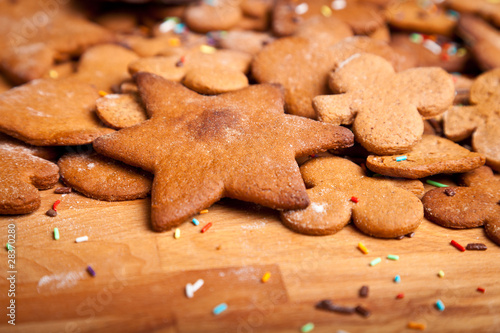 Traditional home baked ginger cookies