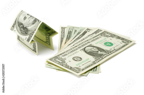 Money house and US dollars