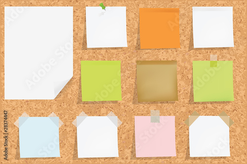 Cork Board With Notes