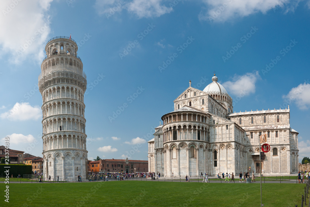 Tower and cathedral at the meadow of miracles, Pisa