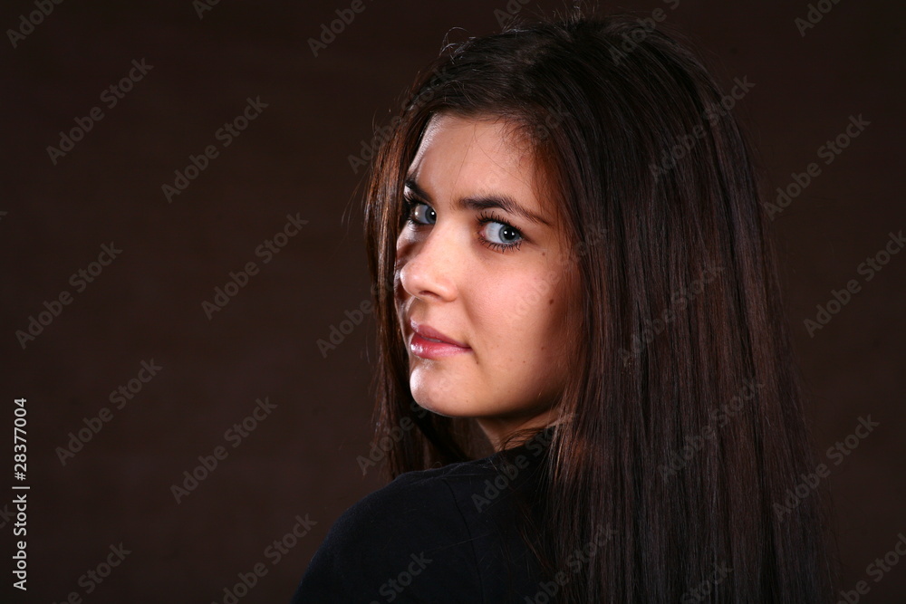 Brunette Woman With Healthy Hairs Brunette Woman With Healthy Hairs