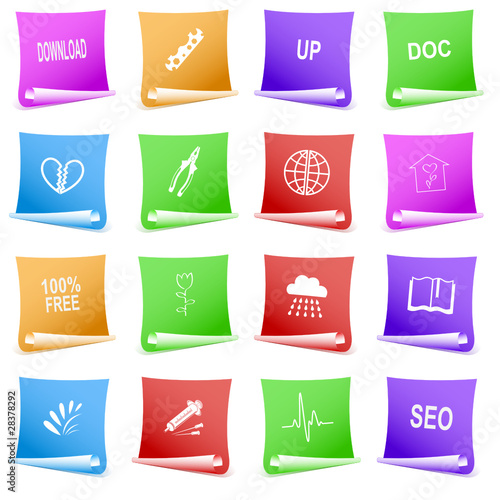 Vector set of paper template