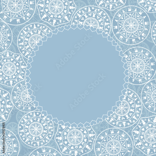 Template frame design for xmas card
