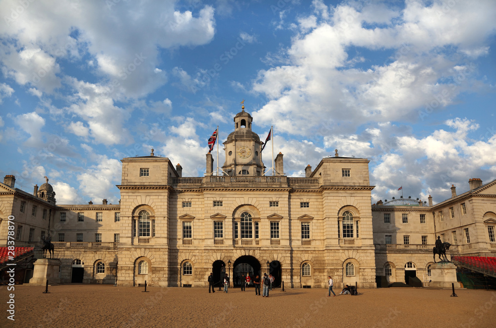 building of barracks of Royal Horse Guards in London.