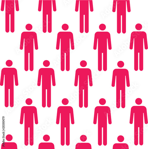 Seamless pattern with silhouettes of the person