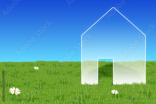House Symbol on a Green Lawn 2