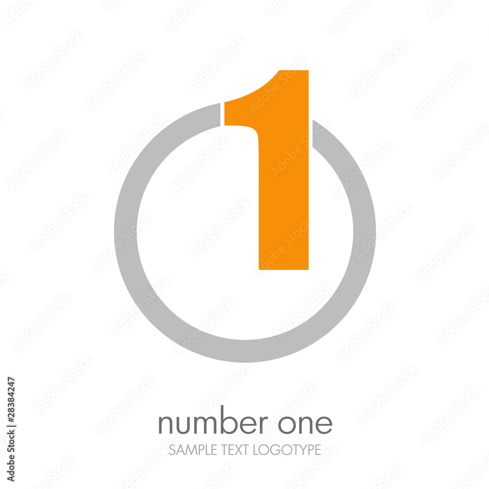 Logo number one, white background # vector Stock Vector | Adobe Stock