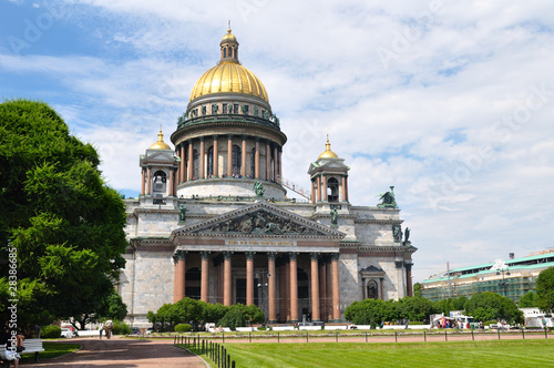 view of saint Isaac cathedral in Saint-Petersburg, Russia