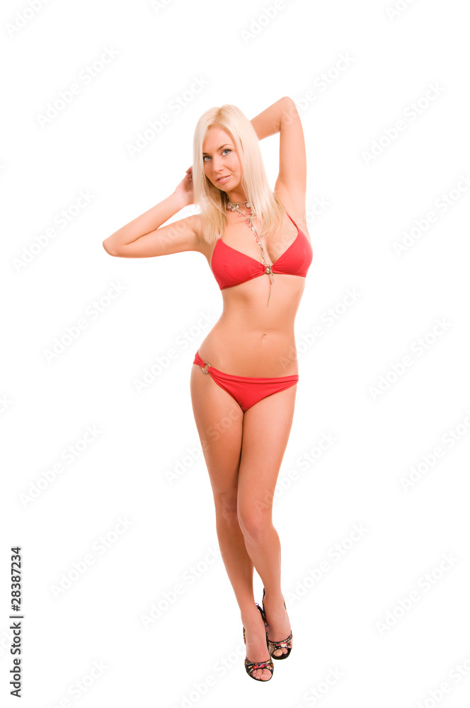 Sexy woman in red bikini Sexy woman in red bikini