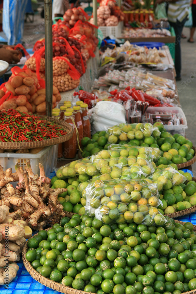 Street market stall asia
