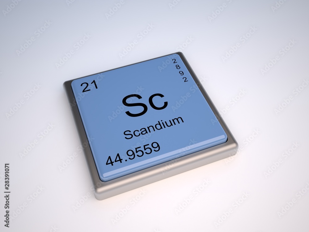 Scandium chemical element of the periodic table with symbol Sc Scandium chemical element of the periodic table with symbol Sc