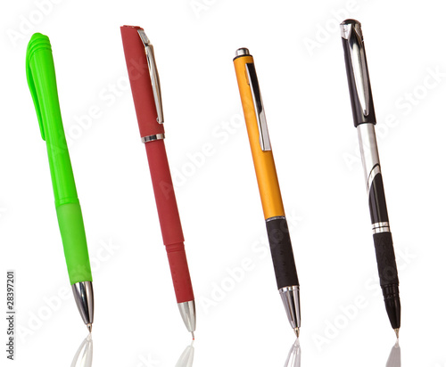 pens isolated on white