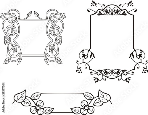 Floral ornamental frame decorations