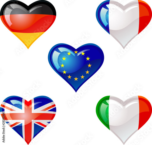 Flags heart