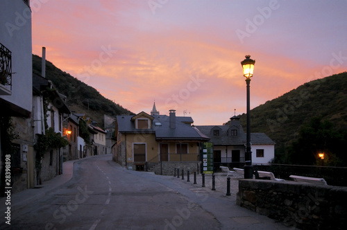 Sunrise at Molinaseca, Spain photo