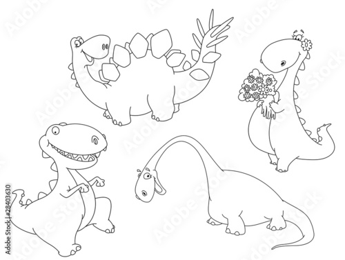 dinosaurs outlined