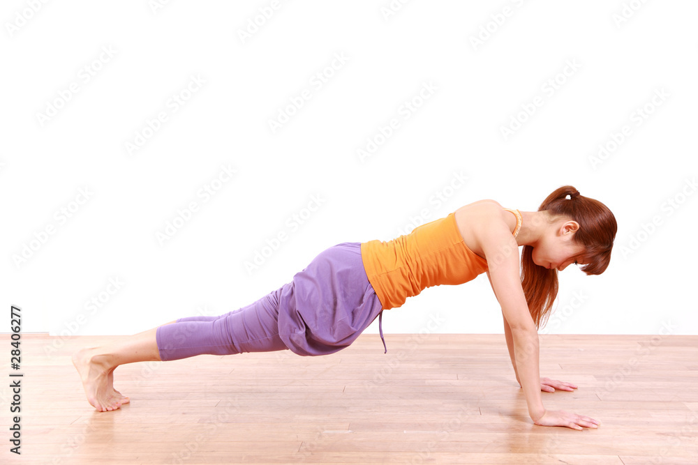 Naklejka premium yoga plank pose