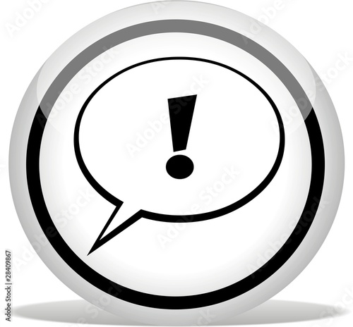 bouton bulle exclamation