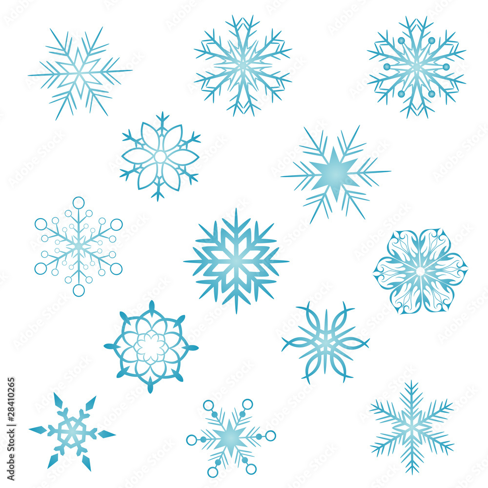 Set of snowflakes Set of snowflakes