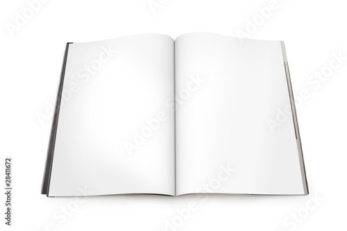 Magazine Spread with Blank Pages