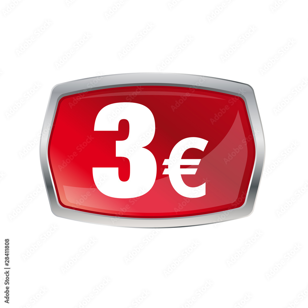 Vettoriale Stock 3 euro Symbol rot