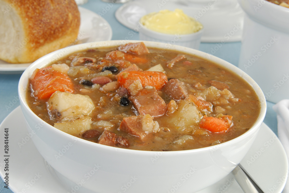Hearty bowl of soup Hearty bowl of soup
