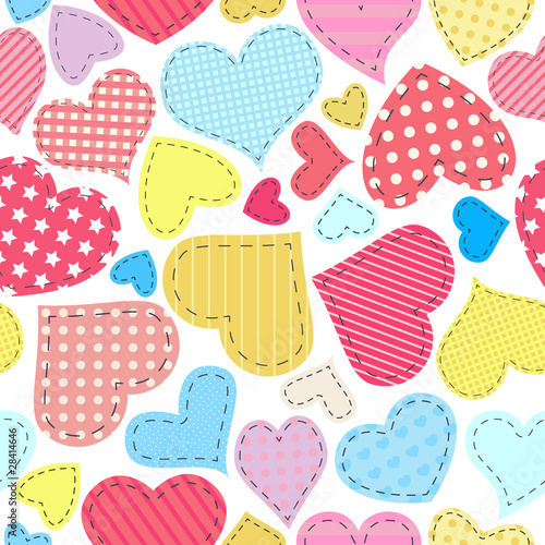 Seamless Valentine's day pattern with hearts