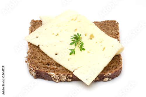 Brotscheibe mit Käse