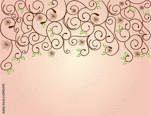abstract flower Illustration vector spring summer pink rosa