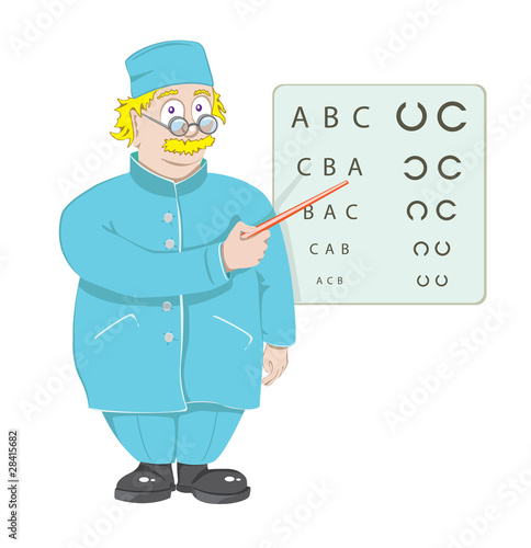 The doctor the ophthalmologist