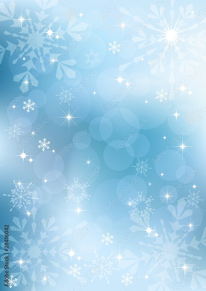 Naklejka premium Winter background with snowflakes. EPS10.