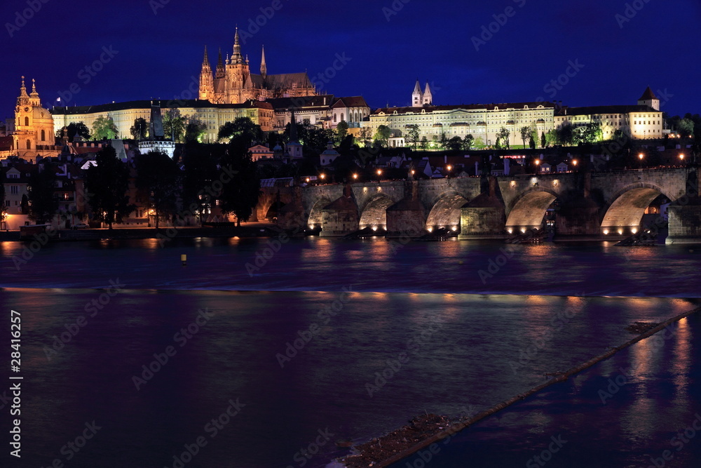 View over Vlatava river, Prague, Czech republic, Europe