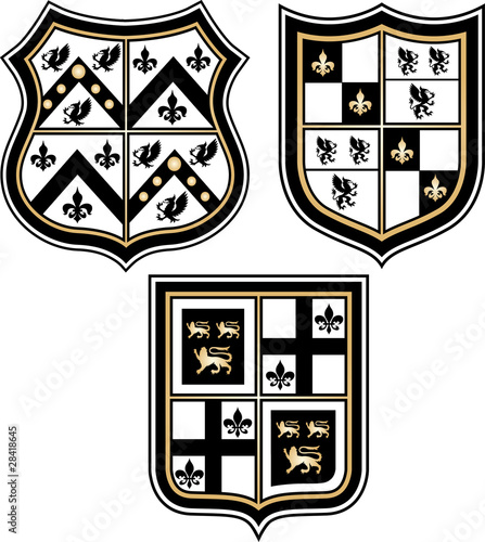 classic heraldic royal emblem badge