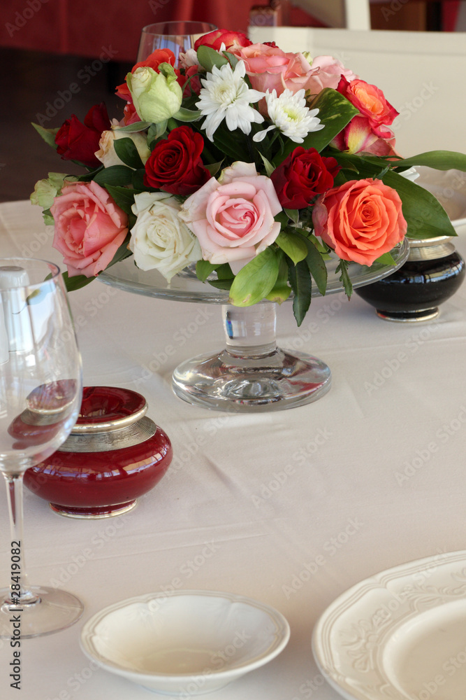 bouquet de table préparée bouquet de table préparée
